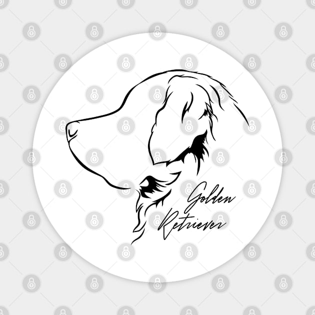 Golden Retriever Profile dog mom Magnet by wilsigns